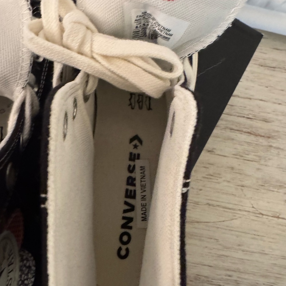 Converse Black High-Tops with Patchwork Design NWT - image 3